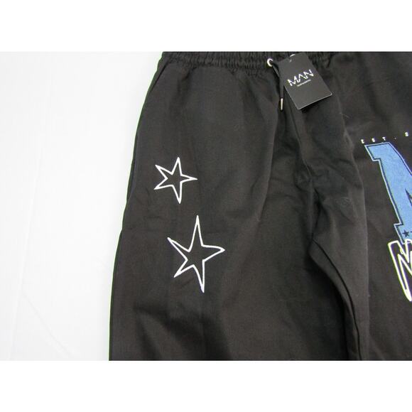 Man BoohooMan Applique Straight Pants size 38 Gorpcore‎ Outdoor Fleece Grung - Picture 4 of 12